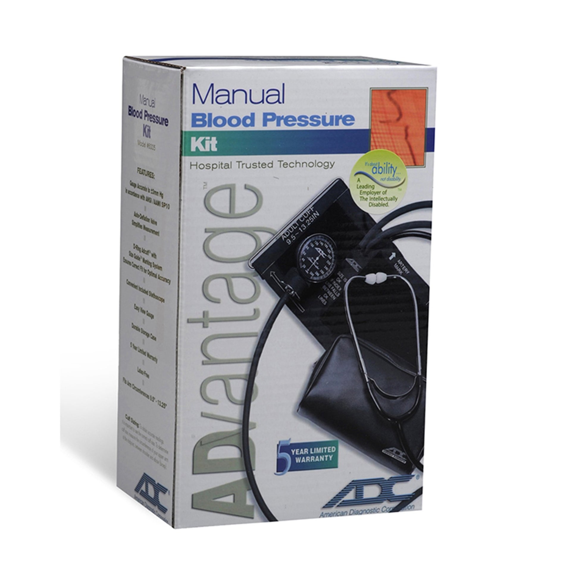 Advantage™ 6005 Reusable Aneroid / Stethoscope Set, 24 – 33.6 cm
