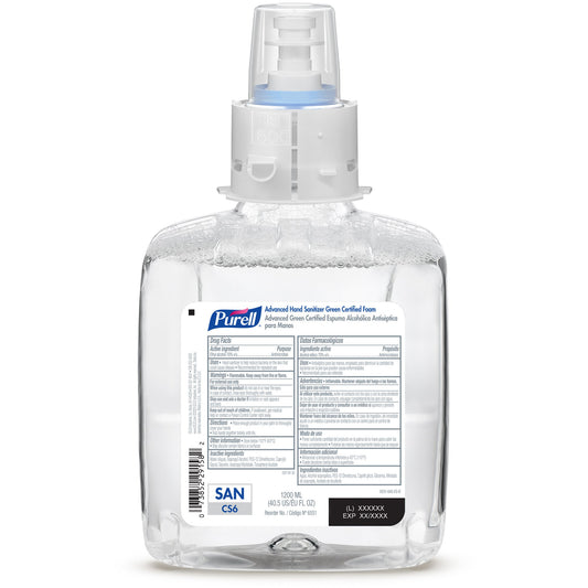 Purell Advanced Hand Sanitizer Green Certified Foam Refill for CS6 Dispenser