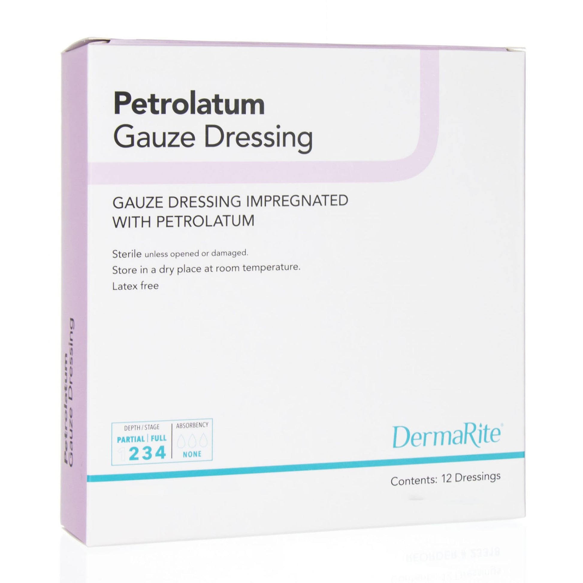 DermaRite Petrolatum Impregnated Dressing, 1 x 8 Inch