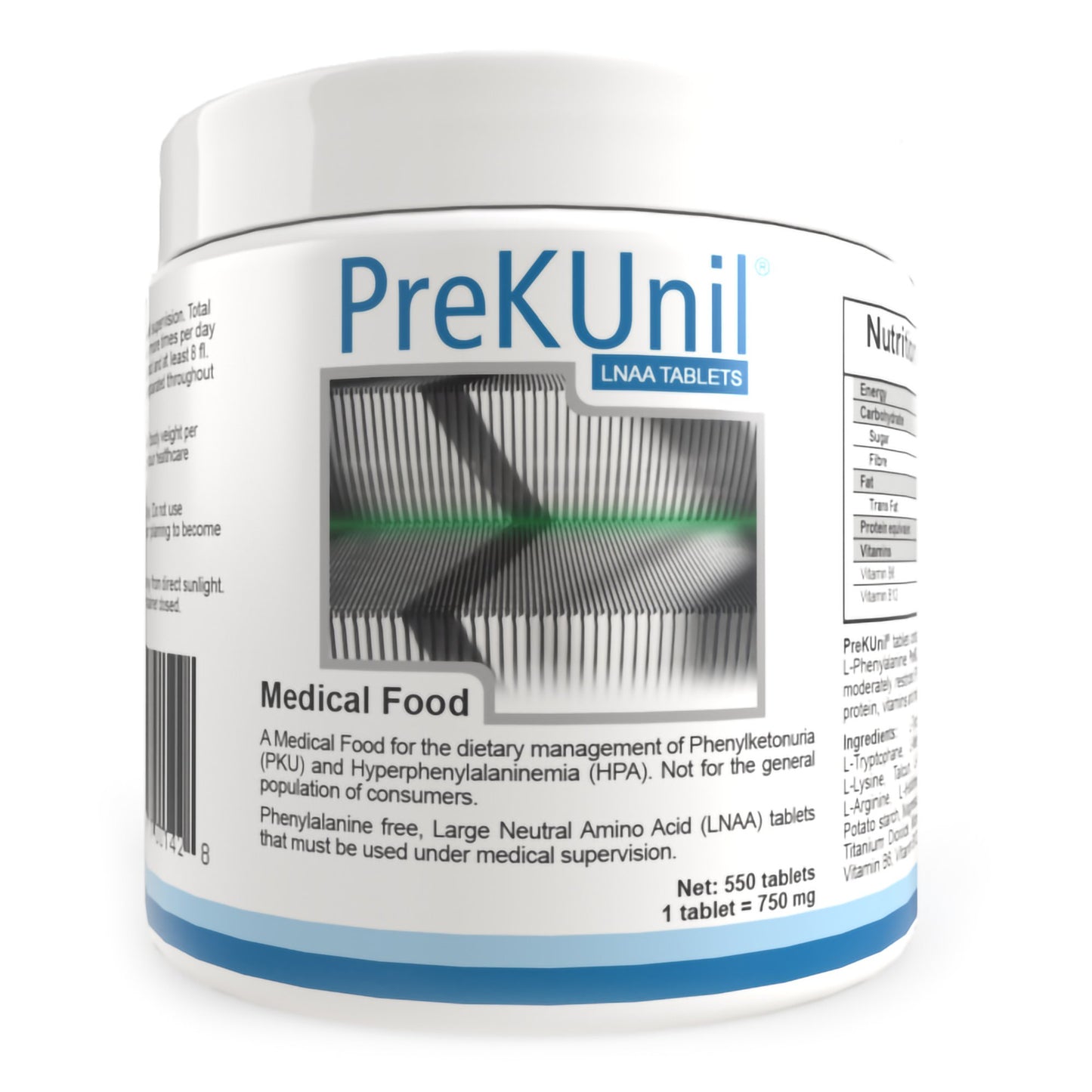 Oral Supplement PreKUnil LNAA Unflavored Tablet 550 per Bottle Bottle