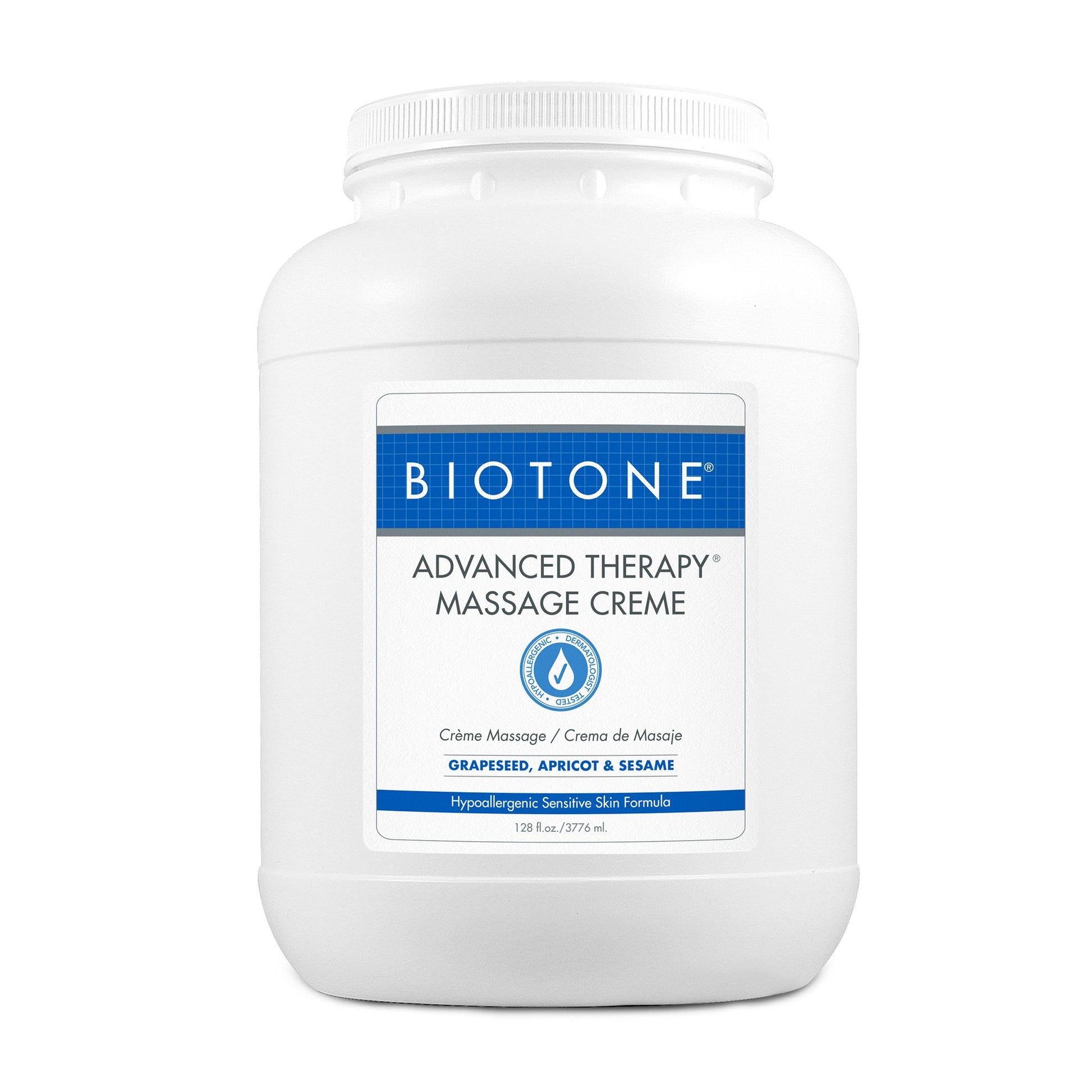 Biotone Advanced Therapy Massage Crème with Grapeseed, Apricot & Sesame Oil