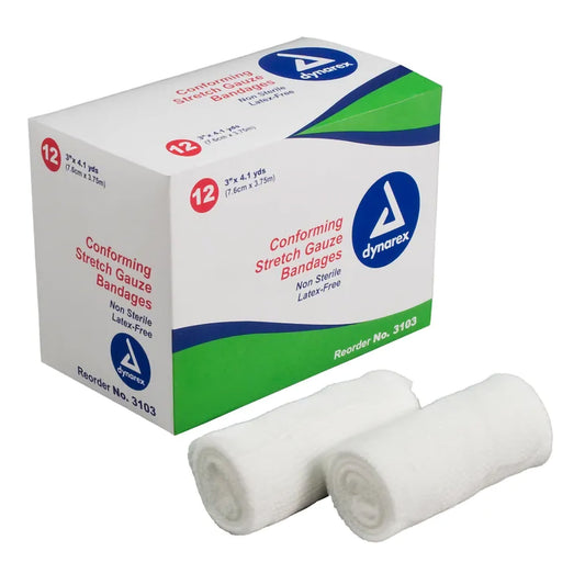dynarex Conforming Bandage, 3 Inch x 4-1/10 Yard