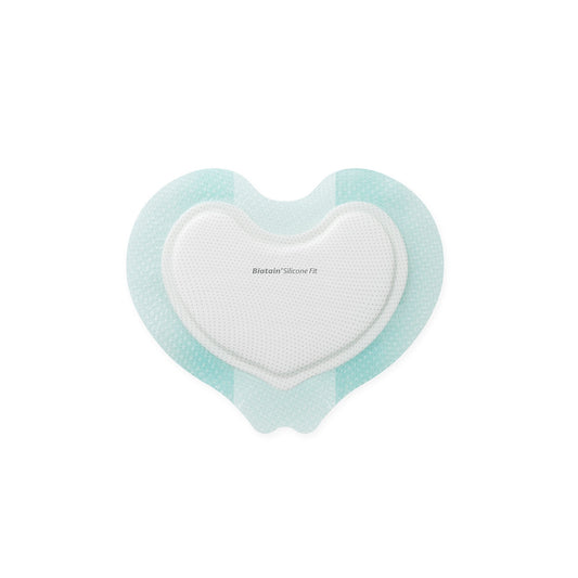 Silicone Foam Dressing Biatain Silicone Fit 6 x 7-3/4 Inch With Border Film Backing Silicone Adhesive Sacral Sterile