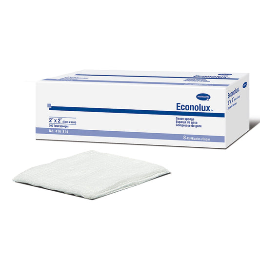 Econolux Gauze Sponge, 2 x 2 Inch, Eight-Ply