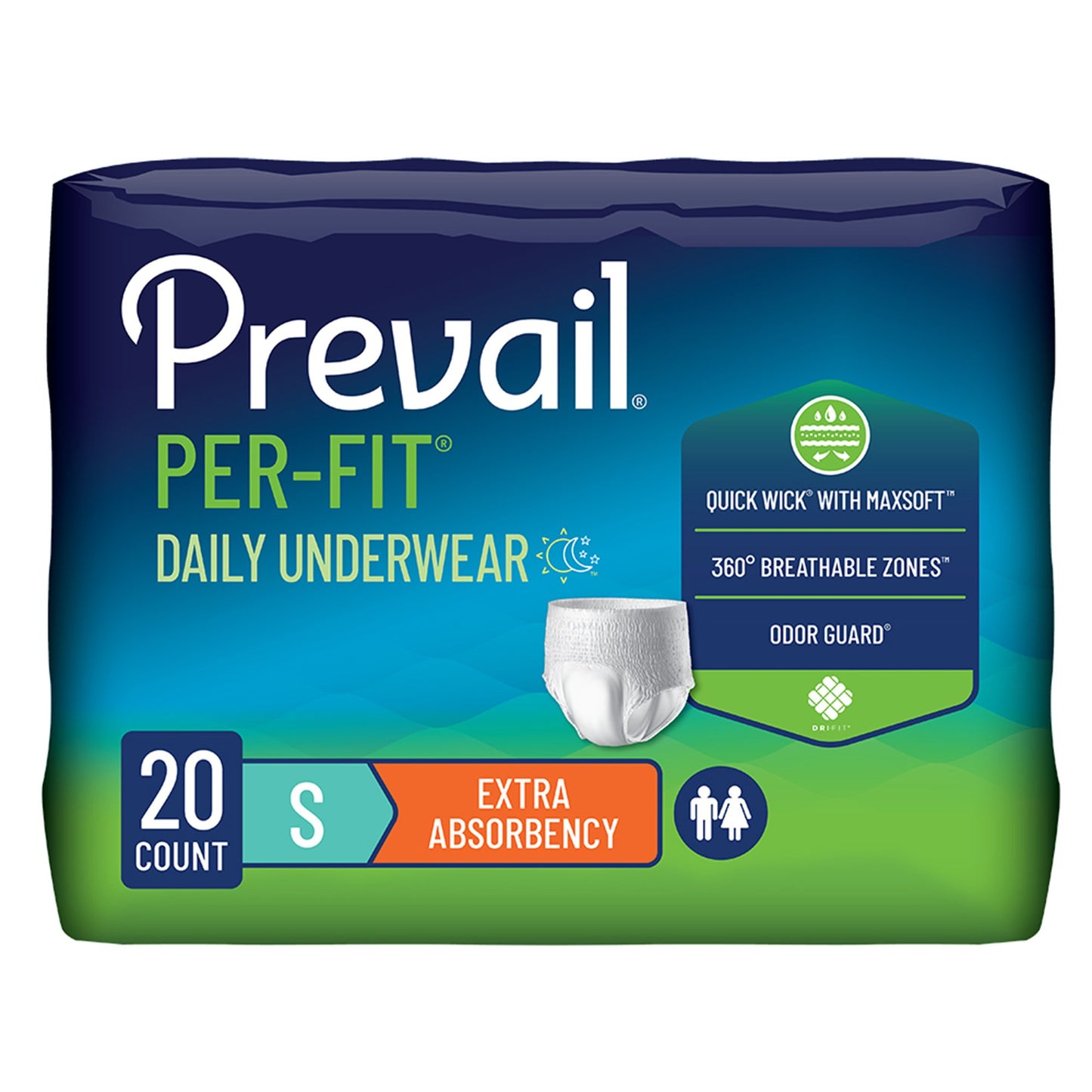 Prevail Per-Fit Daily Underwear, Small
