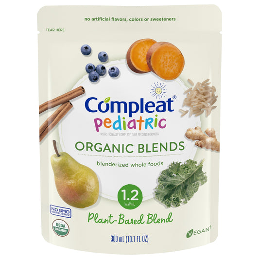 Pediatric Oral Supplement Compleat Pediatric Organic Blends Plant Blend Flavor 10.1 oz. Pouch Liquid Organic
