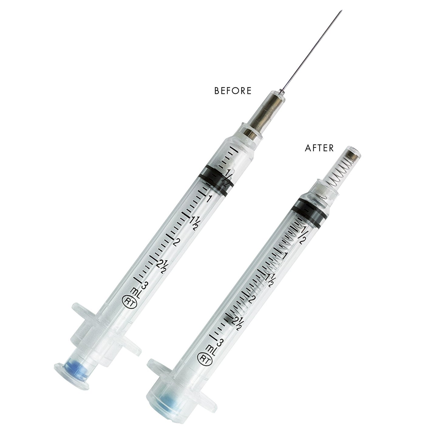VanishPoint Syringe with Hypodermic Needle, 23 Gauge, 1-1/2 Inch Needle Length