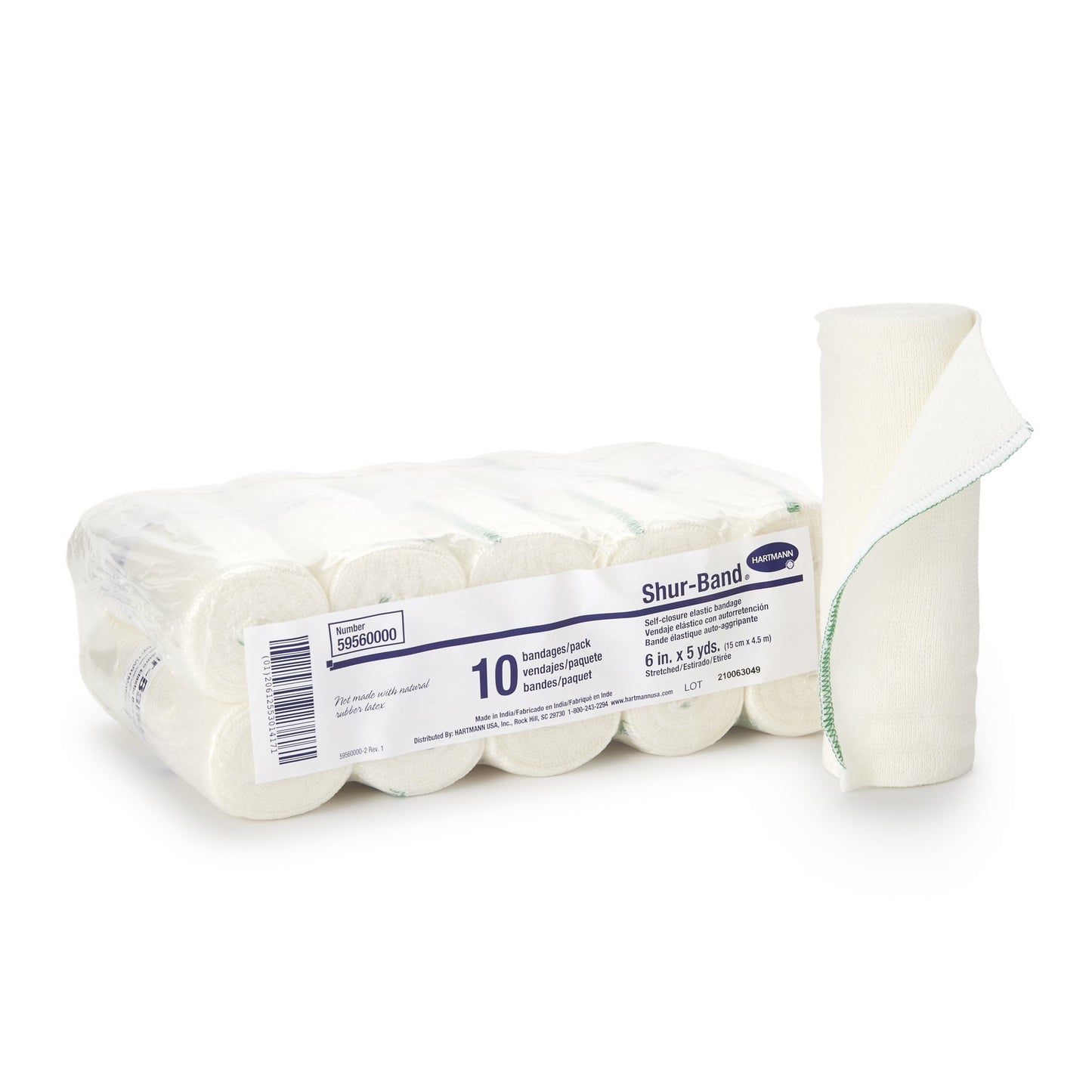 Shur-Band LF Single hook-and-loop closure Elastic Bandage, 6 Inch x 5 Yard