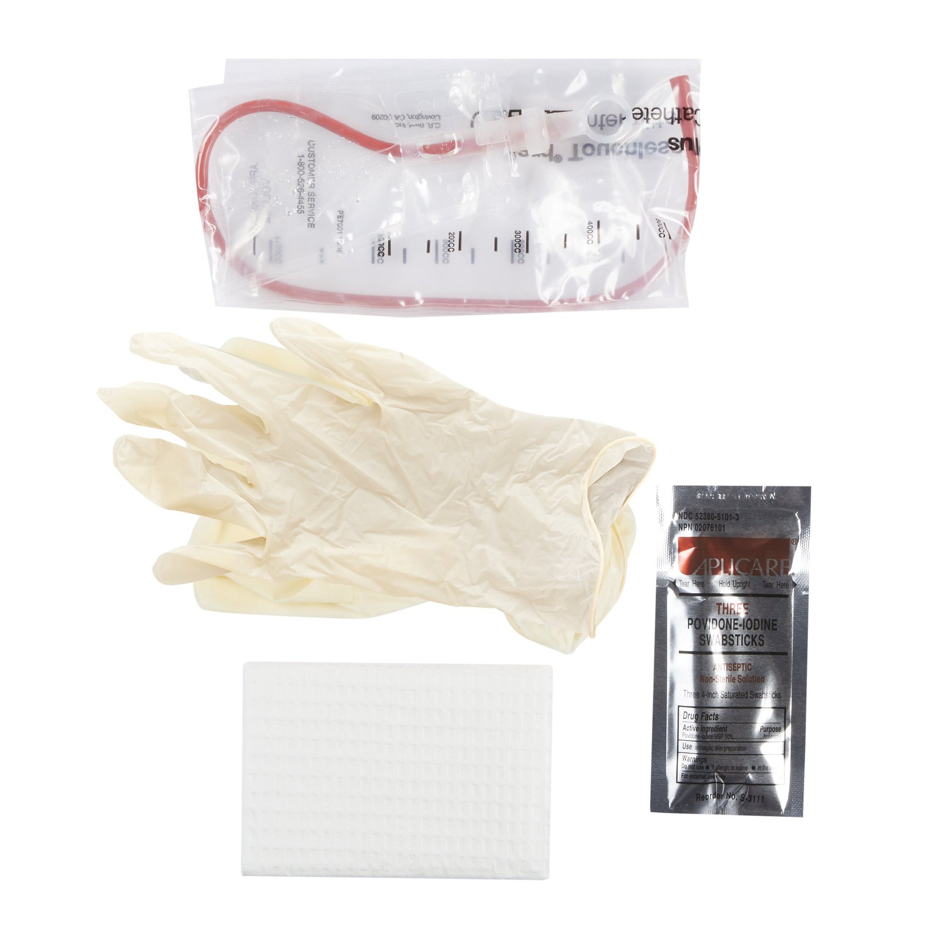 Touchless Plus Intermittent Catheter Kit, 14 Fr., Latex