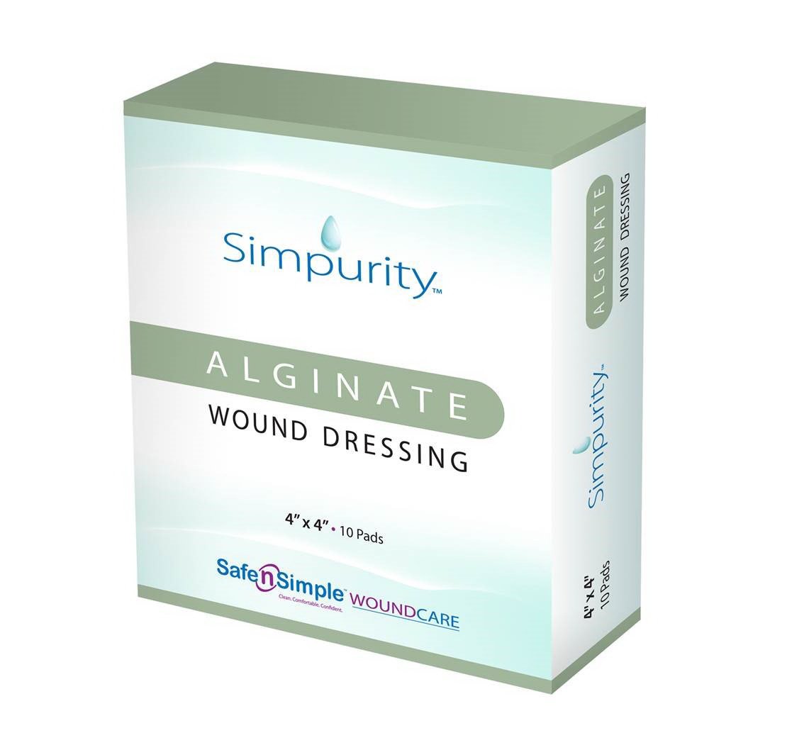 Alginate Dressing Simpurity™ Calcium Alginate 8 X 8 Inch Square