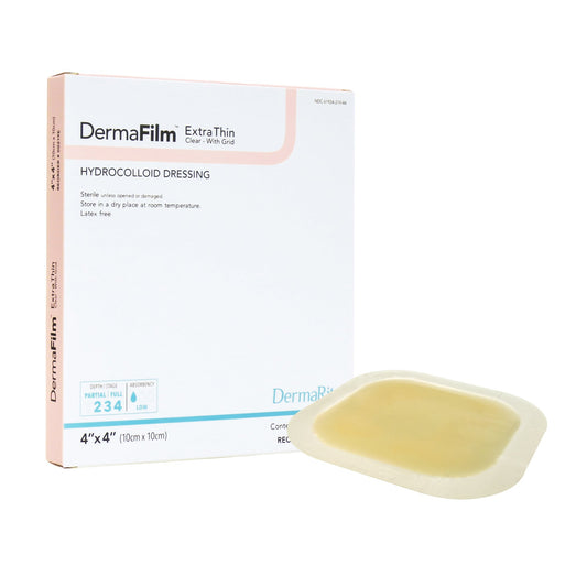 DermaFilm Hydrocolloid Dressing, 4 x 4 Inch