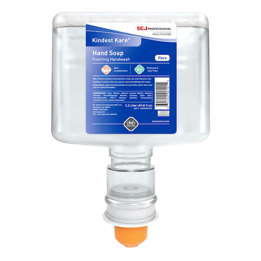 Soap Kindest Kare PURE Foaming 1,200 mL Dispenser Refill Bottle Unscented