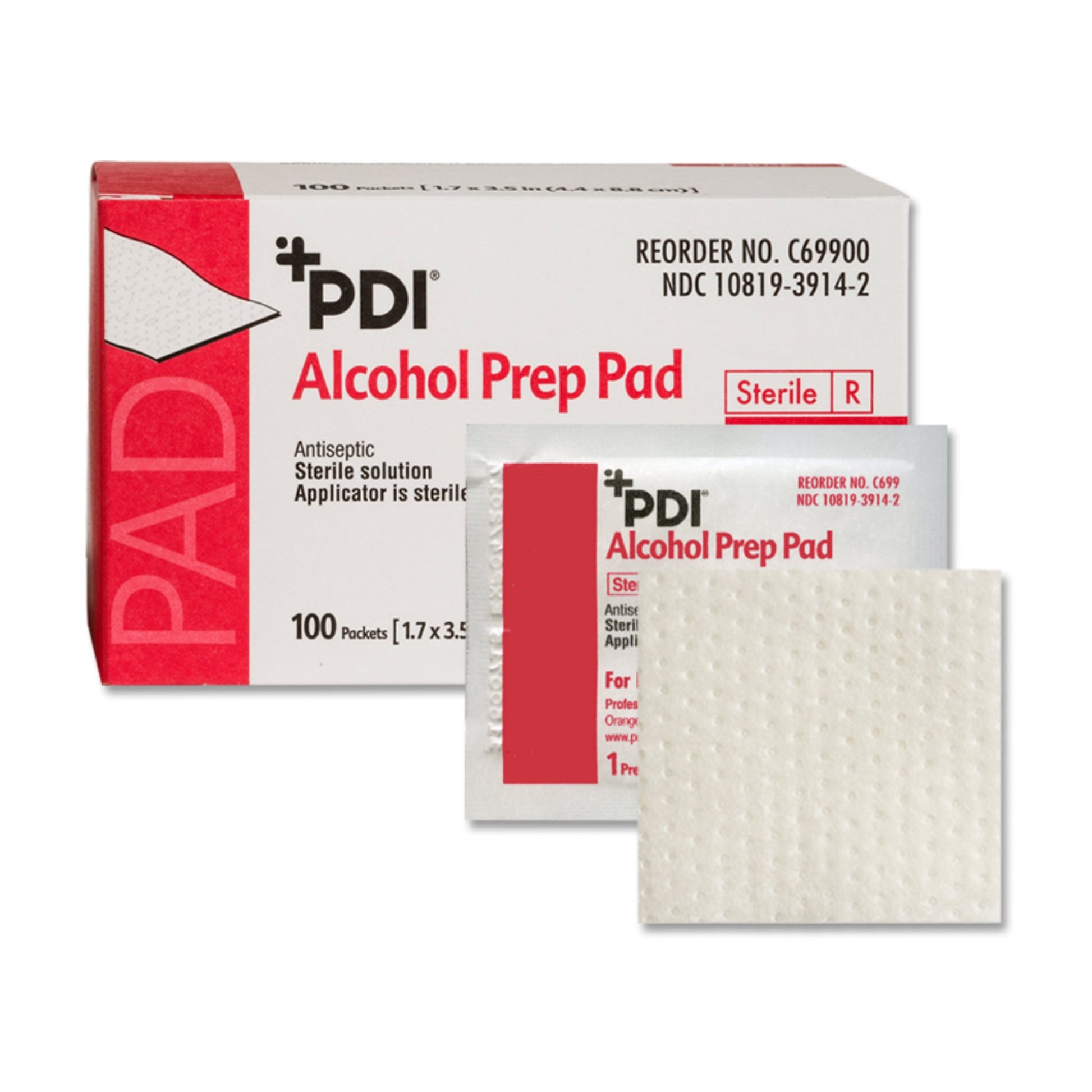 PDI Alcohol Prep Pad, 2.5 x 3 Inch