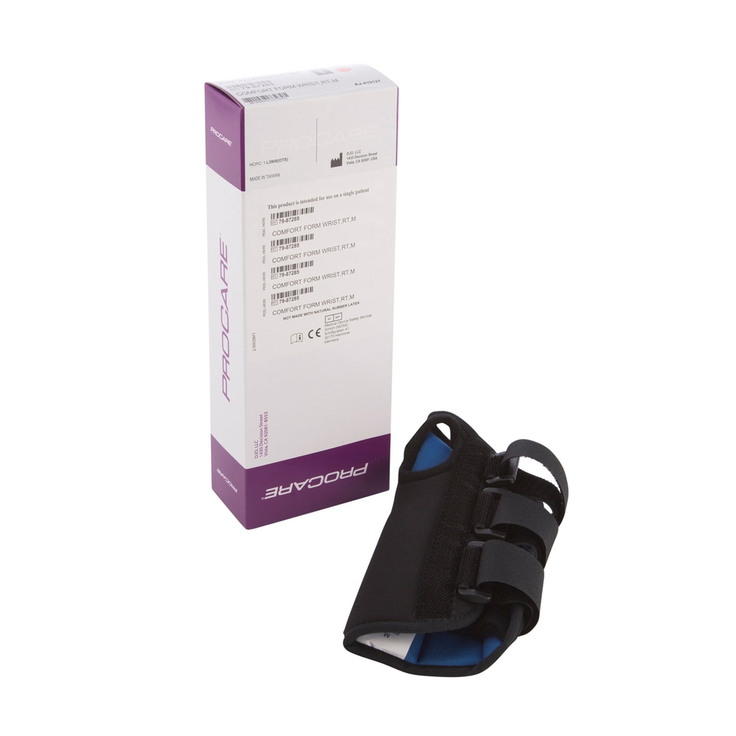 ProCare ComfortForm™ Wrist Brace with Palmar Stay, Aluminum/Foam/Lycra, Black