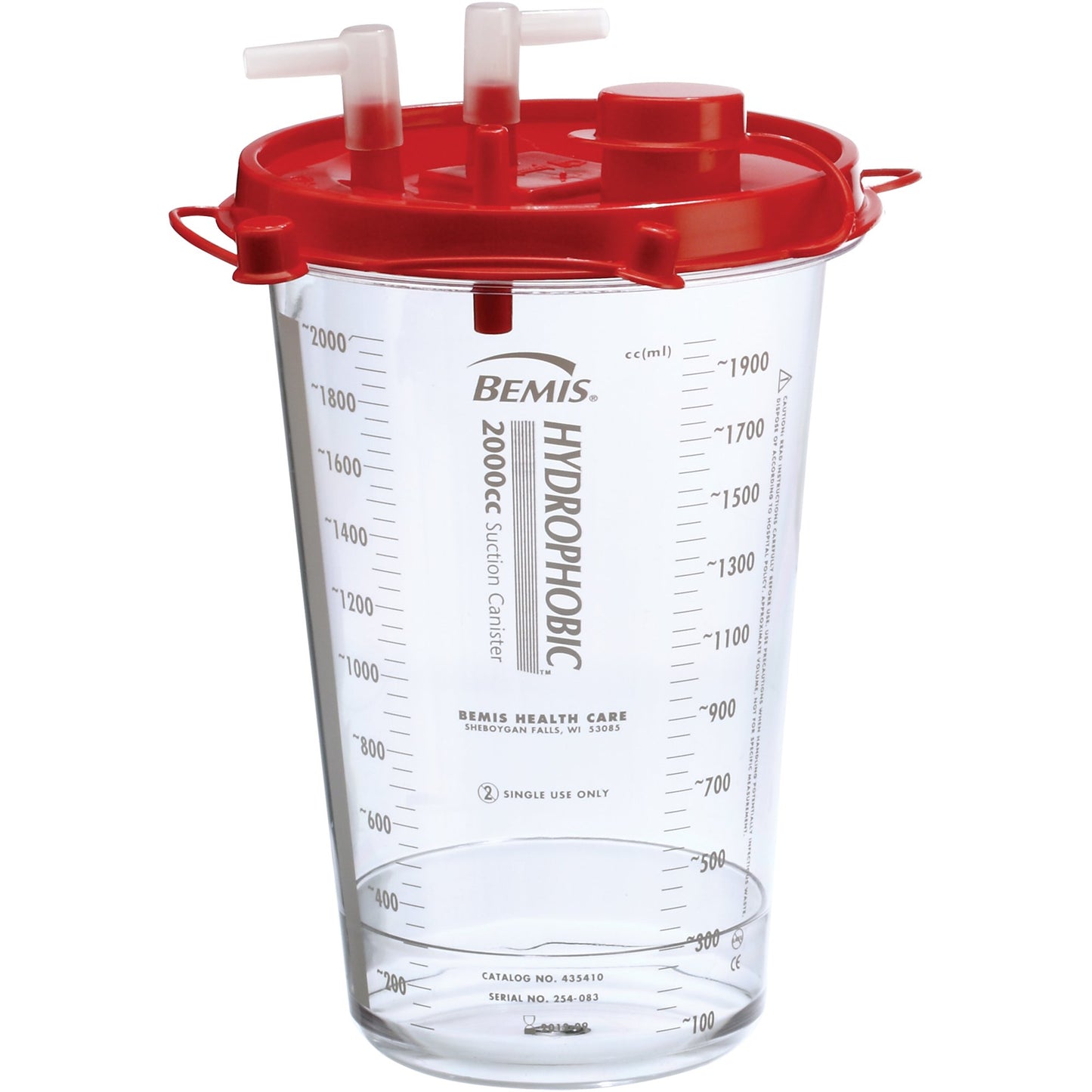 Rigid Suction Canister Hi-Flow™ 2000 mL Pour Lid