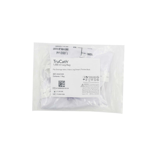 Urinary Leg Bag TruCath™ Premium Without Valve Sterile 1,000 mL Vinyl / Flocked