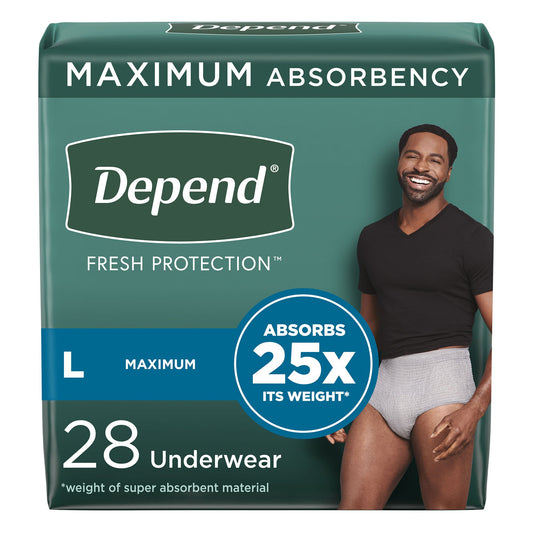 Depend Fresh Protection™ Men's Maximum Absorbency Underwear, Large