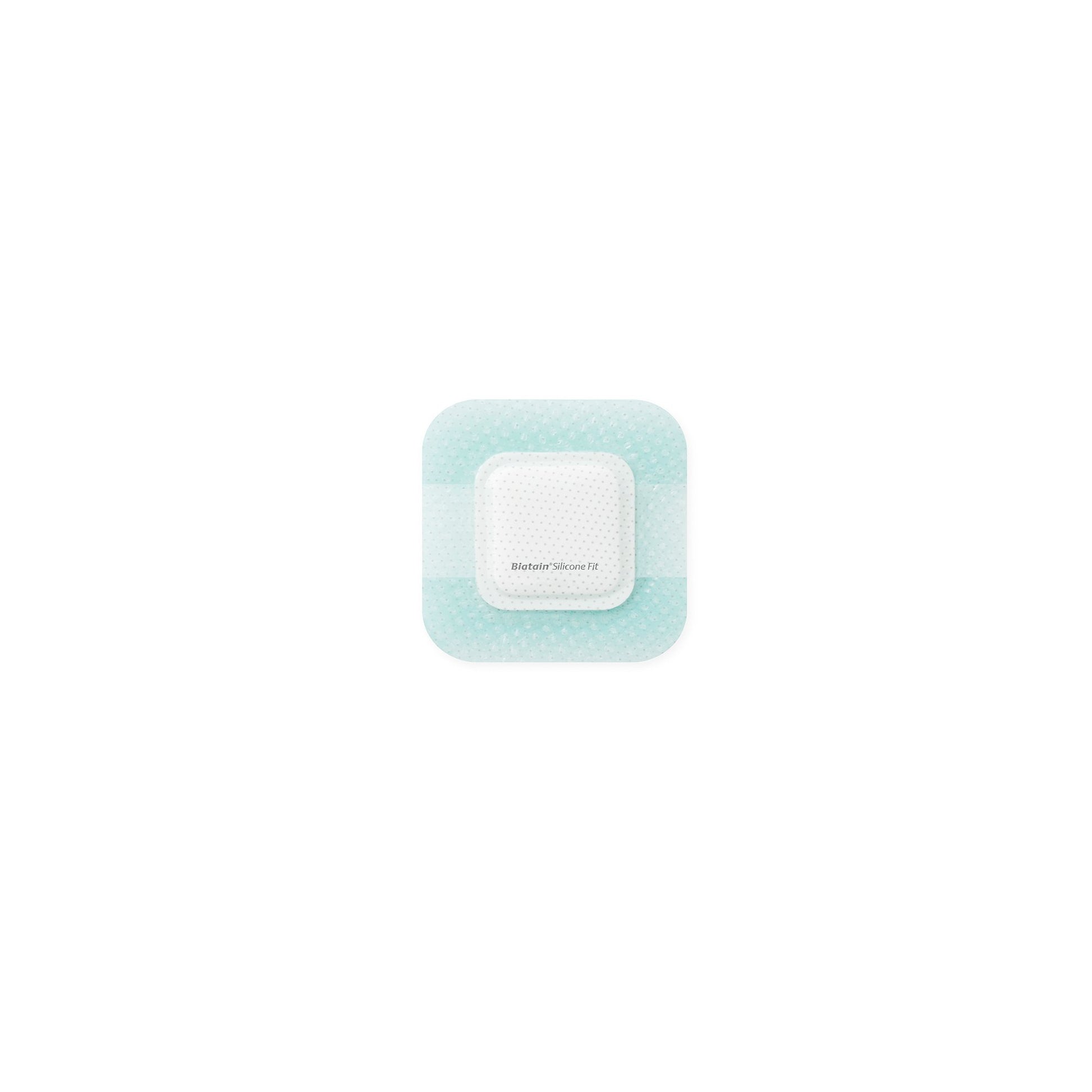 Silicone Foam Dressing Biatain Silicone Fit 3 X 3 Inch With Border Film Backing Silicone Adhesive Square Sterile