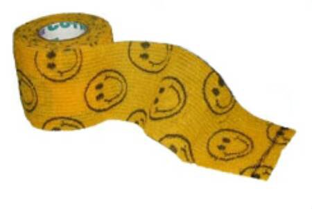 CoFlex NL Cohesive Bandage, 2 Inch x 5 Yard, Multiple Colors with Smiley Faces