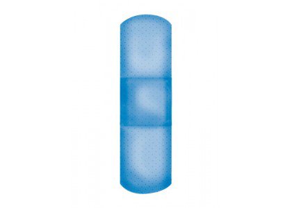 American White Cross Blue Metal Detectable Adhesive Strip, 1 x 3 Inch