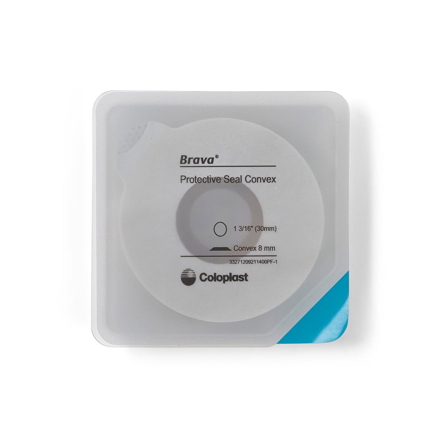 Ostomy Seal Brava Convex, Starter Hole 1-3/16 Inch (30mm) For Use with Ostomy Pouch