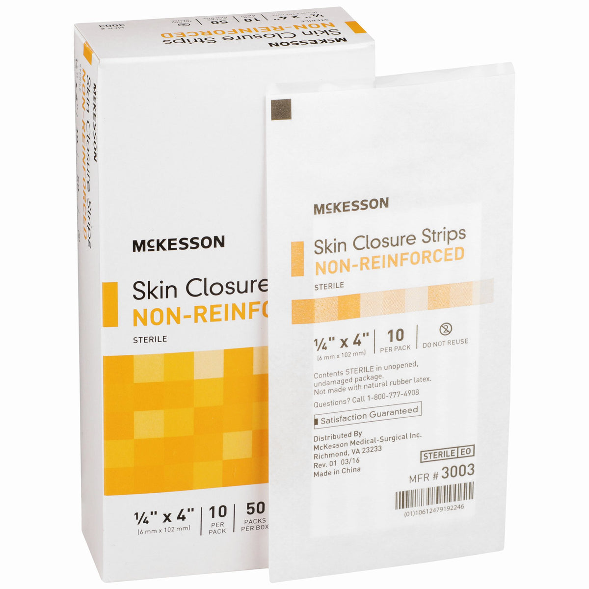 McKesson Nonreinforced Skin Closure Strip, 1/4 x 4 in. – SurfMed