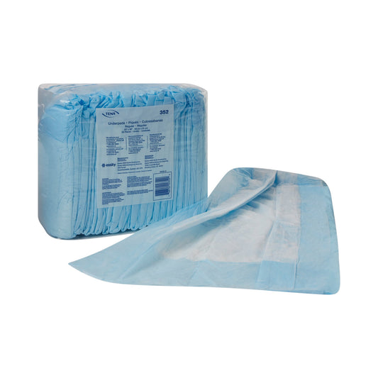 Tena Regular Underpads, Light Absorbency, Blue, Disposable, 23 x 36 Inch