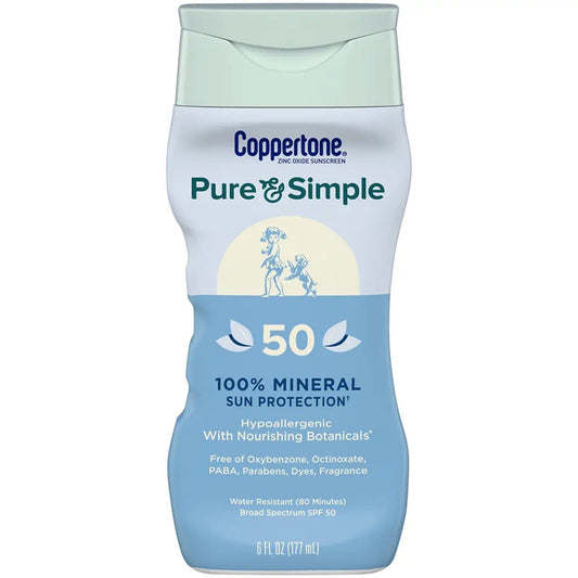 Coppertone Pure and Simple SPF 50 Mineral Sunscreen Spray, 5 oz.