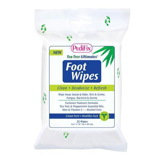 PediFix Tea Tree Oil, Peppermint, Aloe and Vitamin E Ultimates Foot Wipes