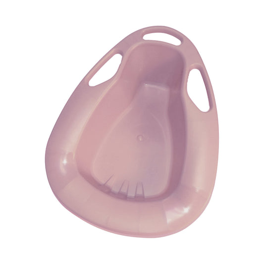 Medegen Stackable Bedpan with Handles, Dusty Rose, 2 Quart