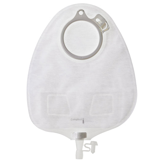 Assura Two-Piece Transparent Urostomy Pouch, Blue Match