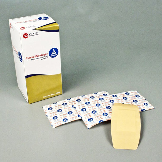dynarex Tan Adhesive Strip, 2 x 4½ Inch