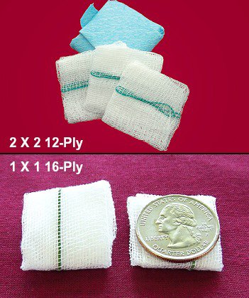 Gauze Sponge Fabco ORS 2 X 2 Inch 12-Ply Sterile X-Ray Detectable 10 per Pouch / CSR Wrapped