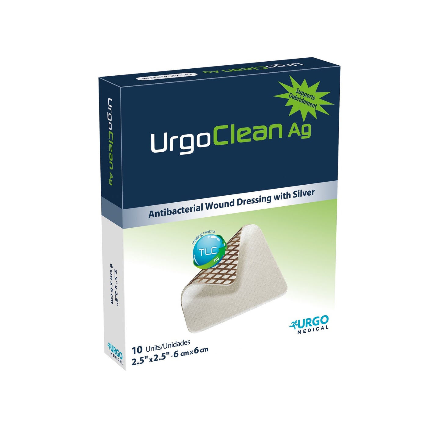Silver Dressing UrgoClean Ag 2-1/2 X 2-1/2 Inch Square Sterile