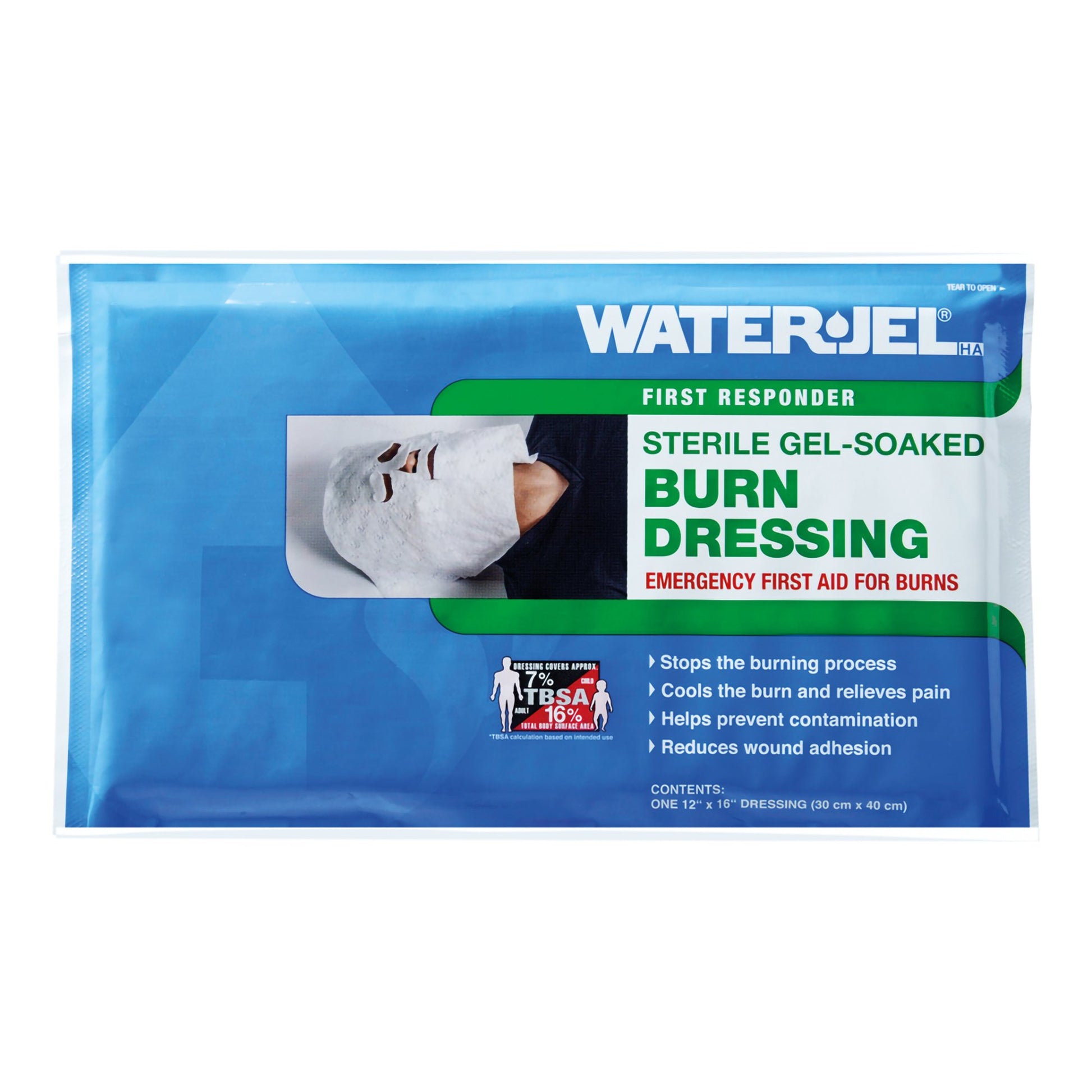 Water-Jel First Responder Hydrogel Burn Dressing, 12 x 16 Inch