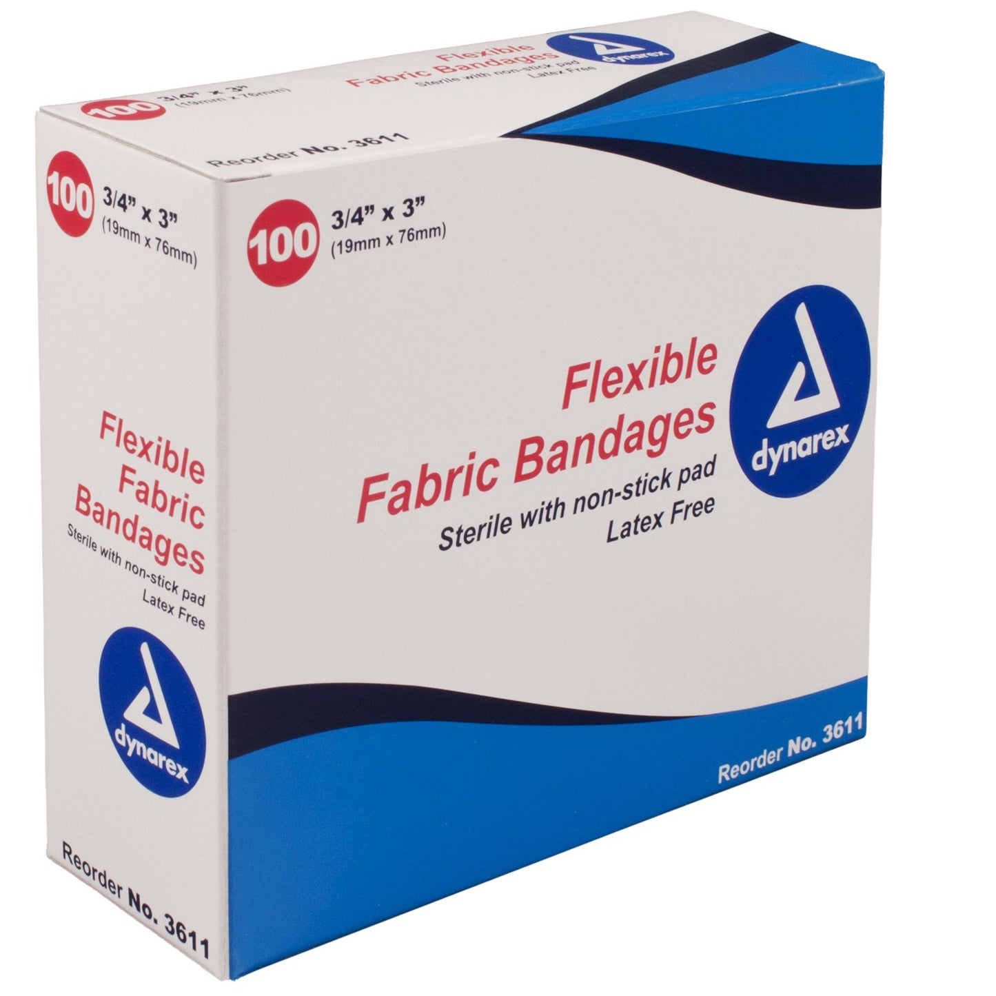 Adhesive Strip Dynarex Fabric Tan 3/4 X 3 Inch Sterile