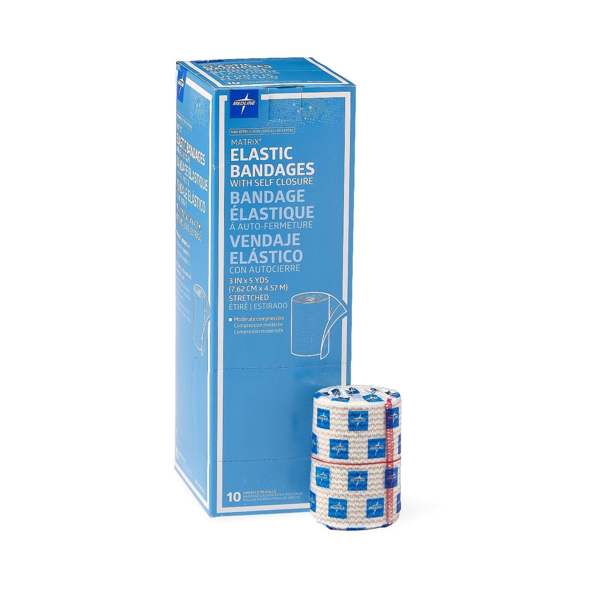 Matrix Double hook-and-loop closure Elastic Bandage, 3 Inch x 5 Yard ...