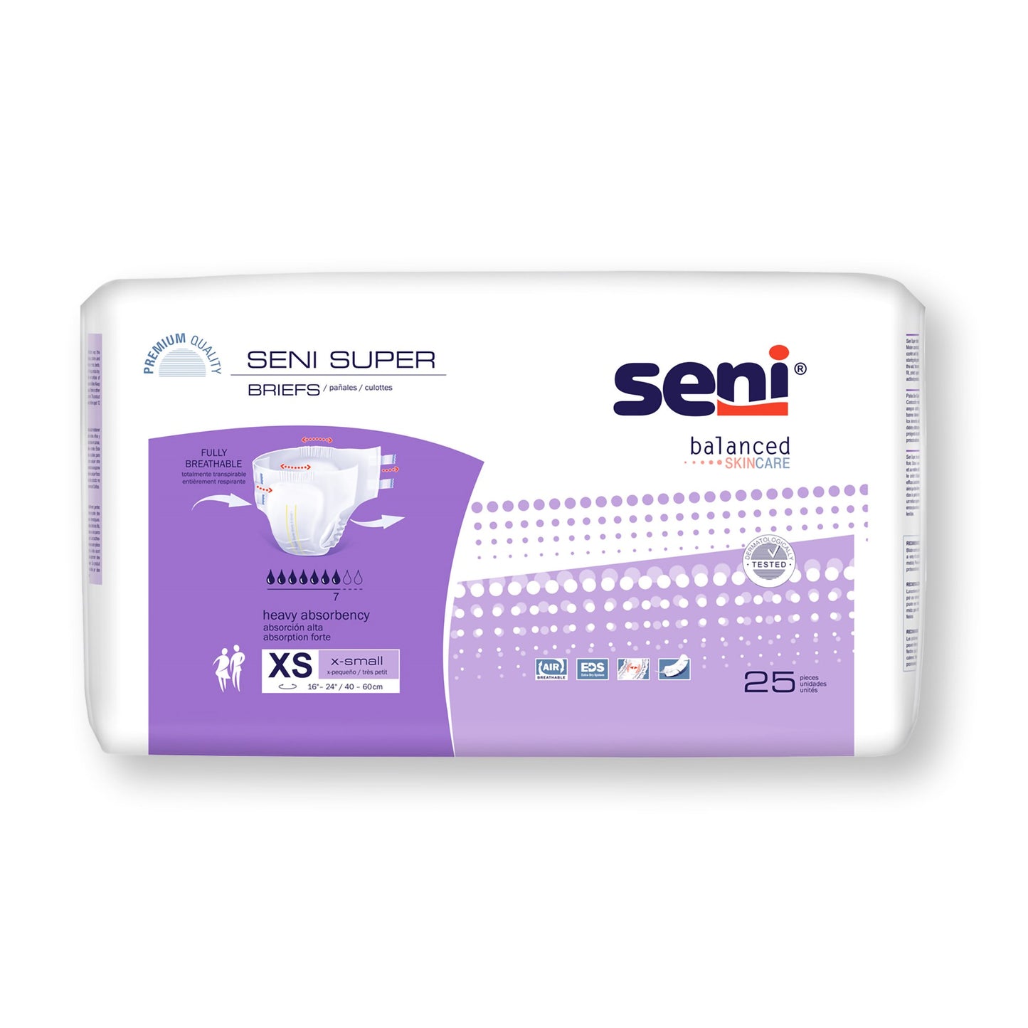 Seni Super Heavy Absorbency Incontinence Brief, Extra Small