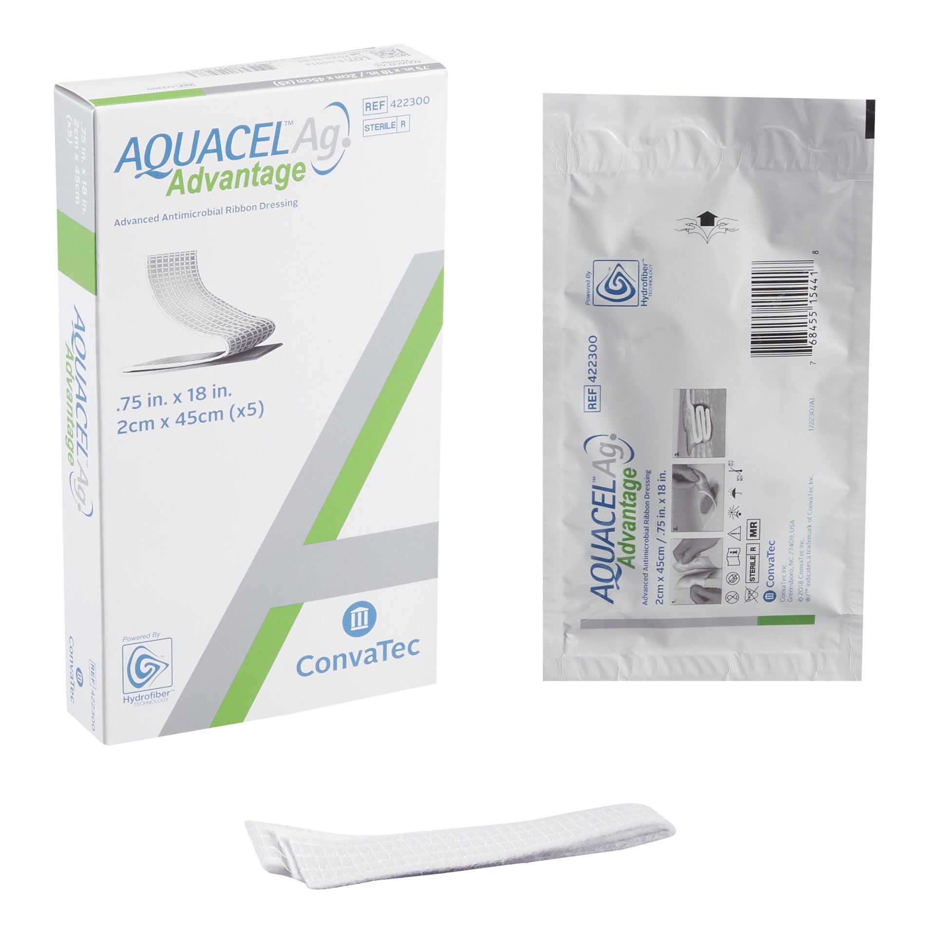 Aquacel Ag Advantage Silver Dressing, 3/4 x 18 Inch