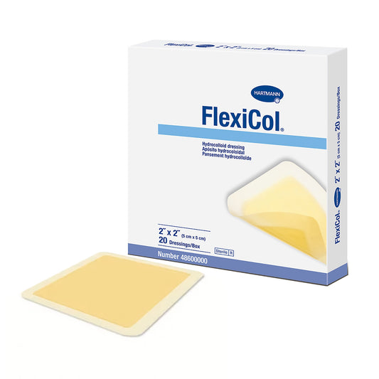 FlexiCol Hydrocolloid Dressing, 2 x 2 Inch
