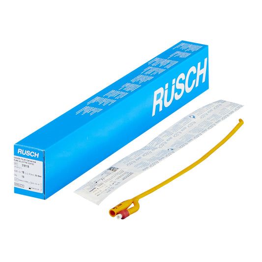 Rüsch PureGold Foley Catheter, 18 Fr., 5 cc, Coud Tip
