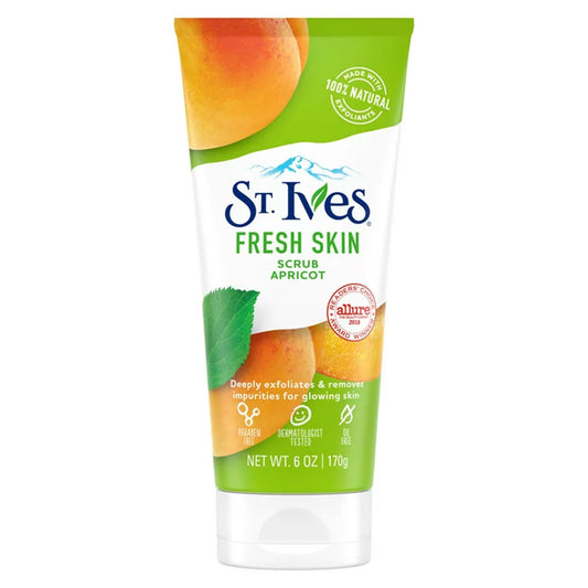 St. Ives Fresh Skin Exfoliant Apricot Scrub, 6-ounce Tube