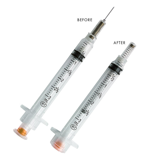 VanishPoint 3 mL Syringe with Hypodermic Needle, 25 Gauge, 5/8 Inch
