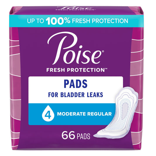 Poise Moderate Absorbency Bladder Control Pad, Regular Length