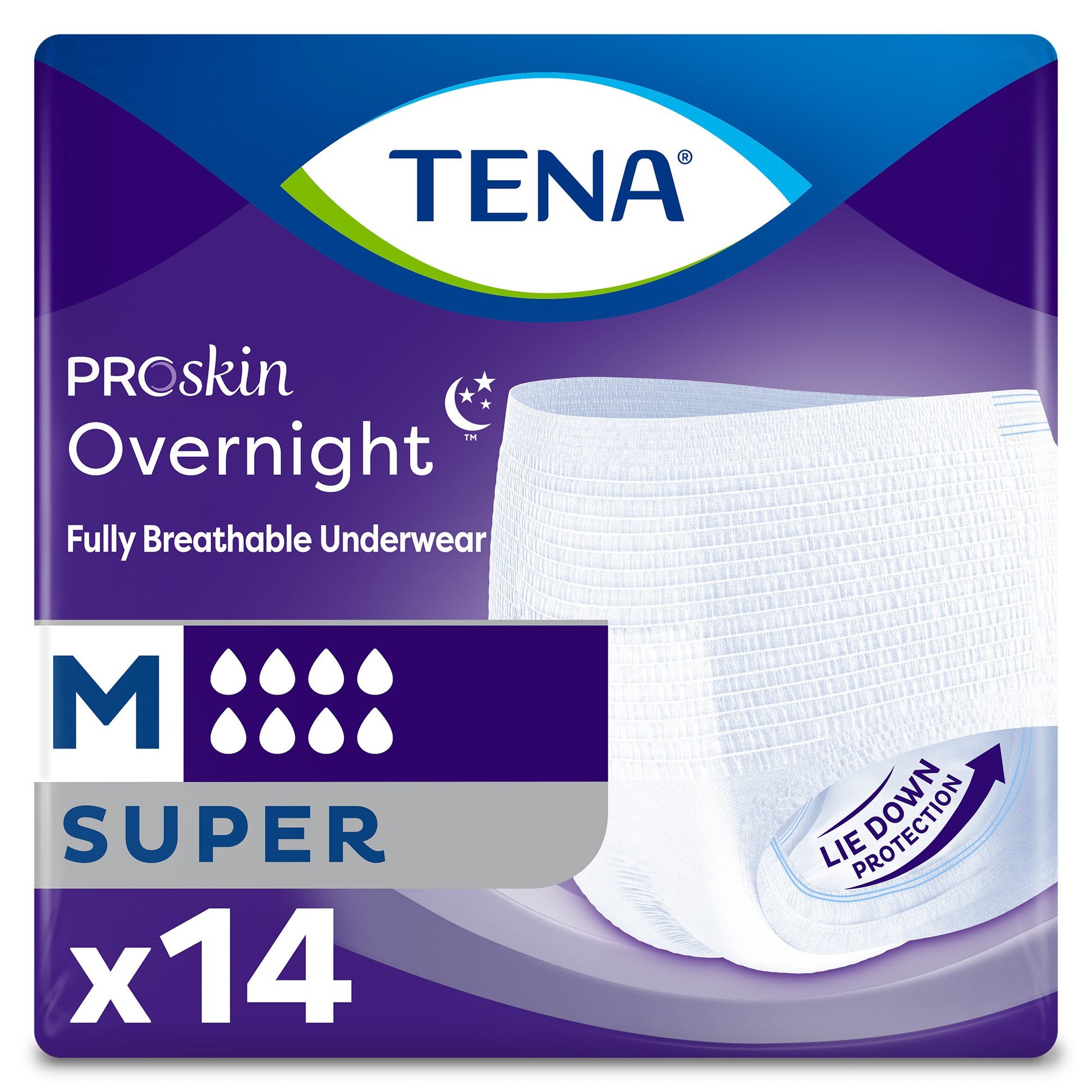 Tena ProSkin Overnight™ Super Fully Breathable Underwear, Medium