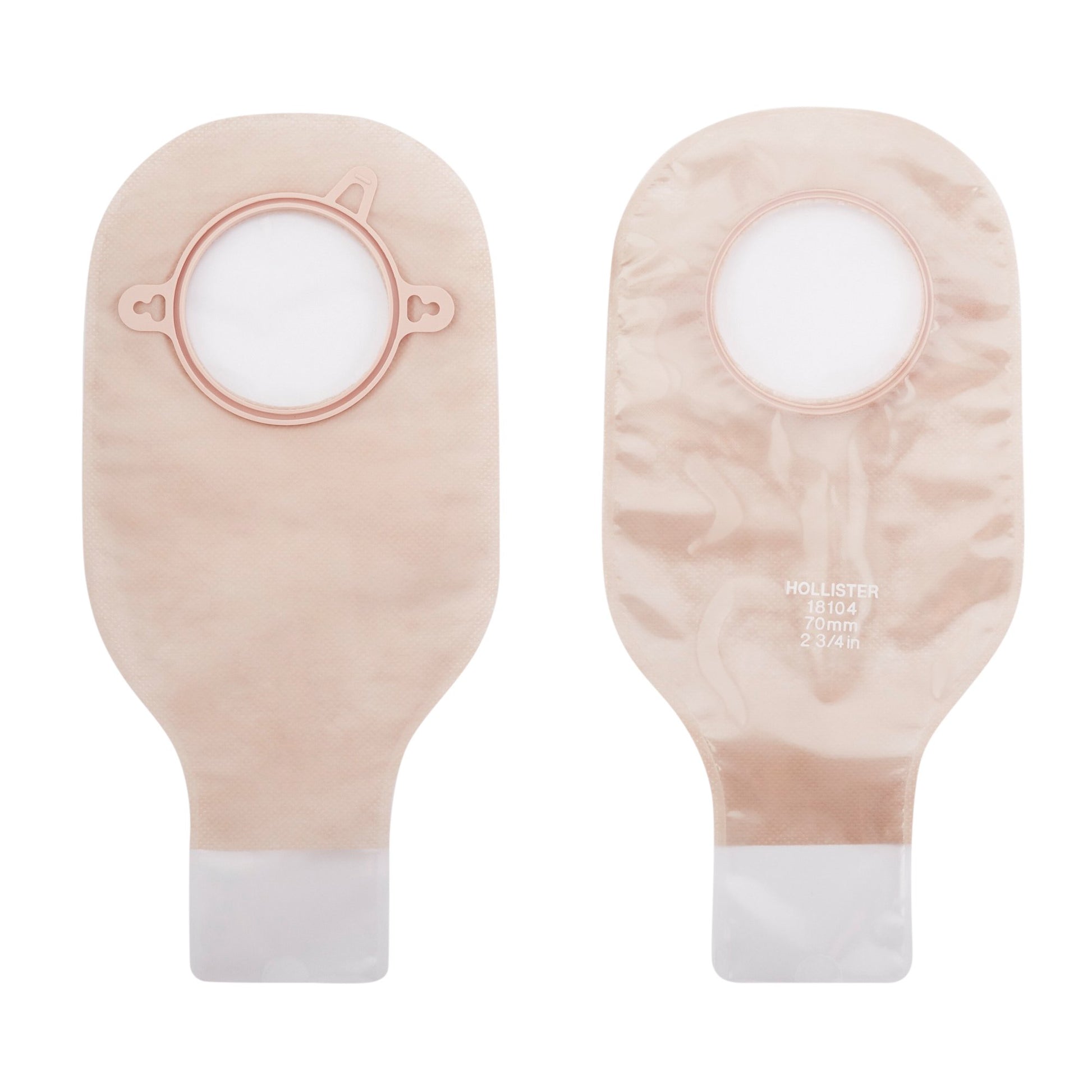 New Image™ Transparent Colostomy Pouch, Pre-cut to Fit 70 mm Stomas, Blue Match