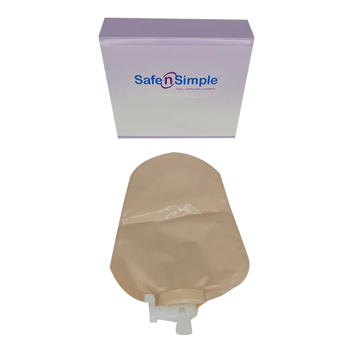 Urostomy Pouch Safe n Simple™ Two-Piece System 9 Inch Length Without Barrier Drainable
