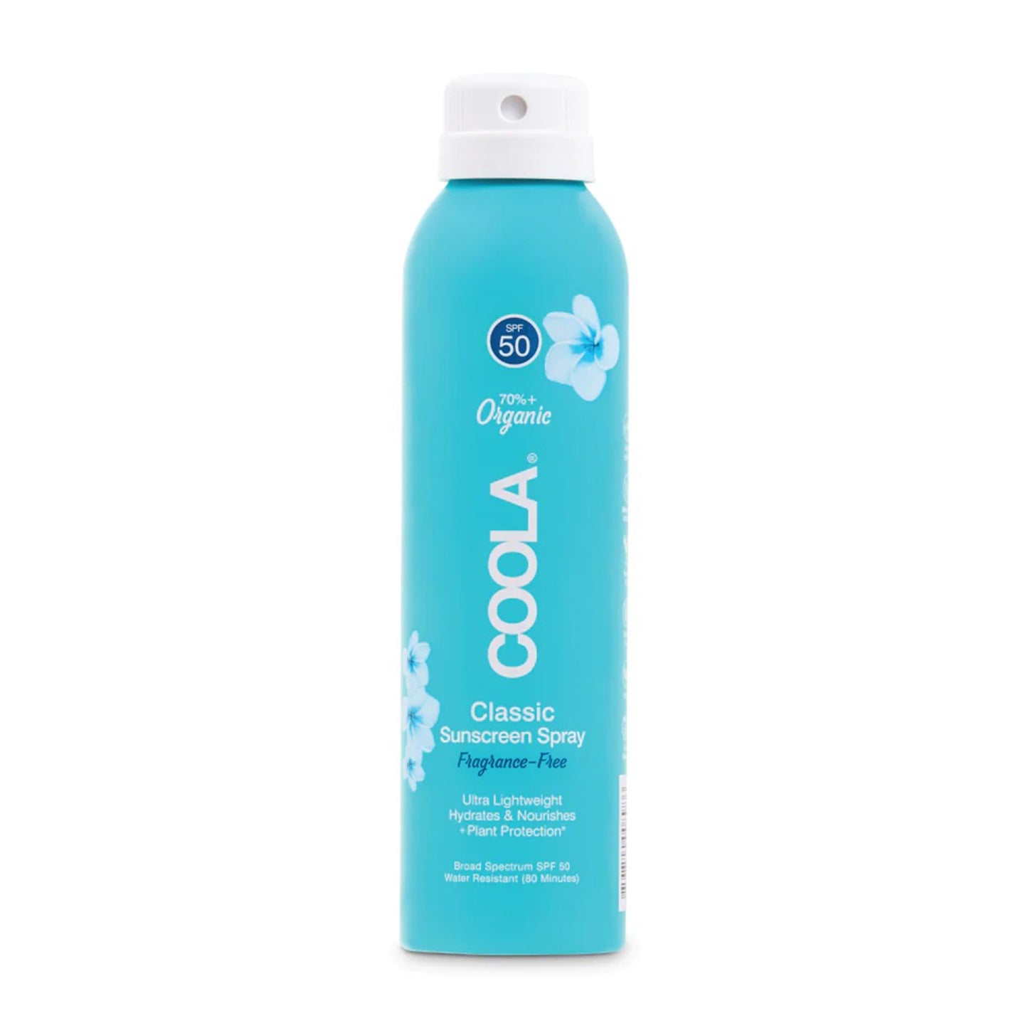 Coola Classic Body Sunscreen Spray SPF 50 Fragrance-Free, 2-ounce Aerosol Can