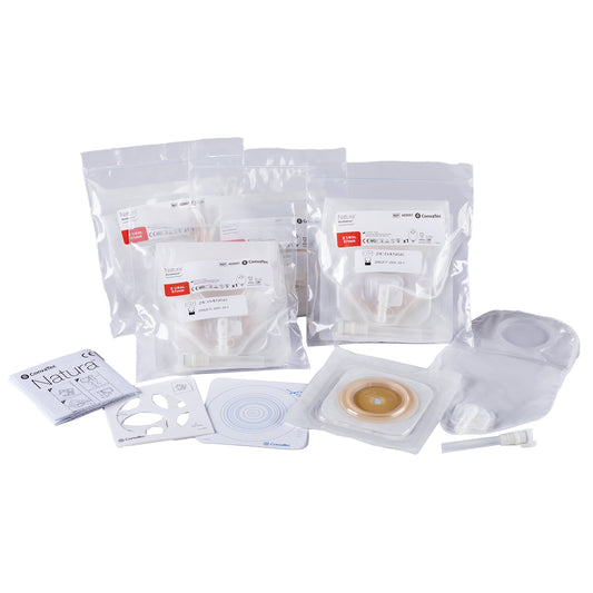 Ostomy Pouch Natura One-Piece System Trim To Fit 2-1/4 Inch Stoma Drainable