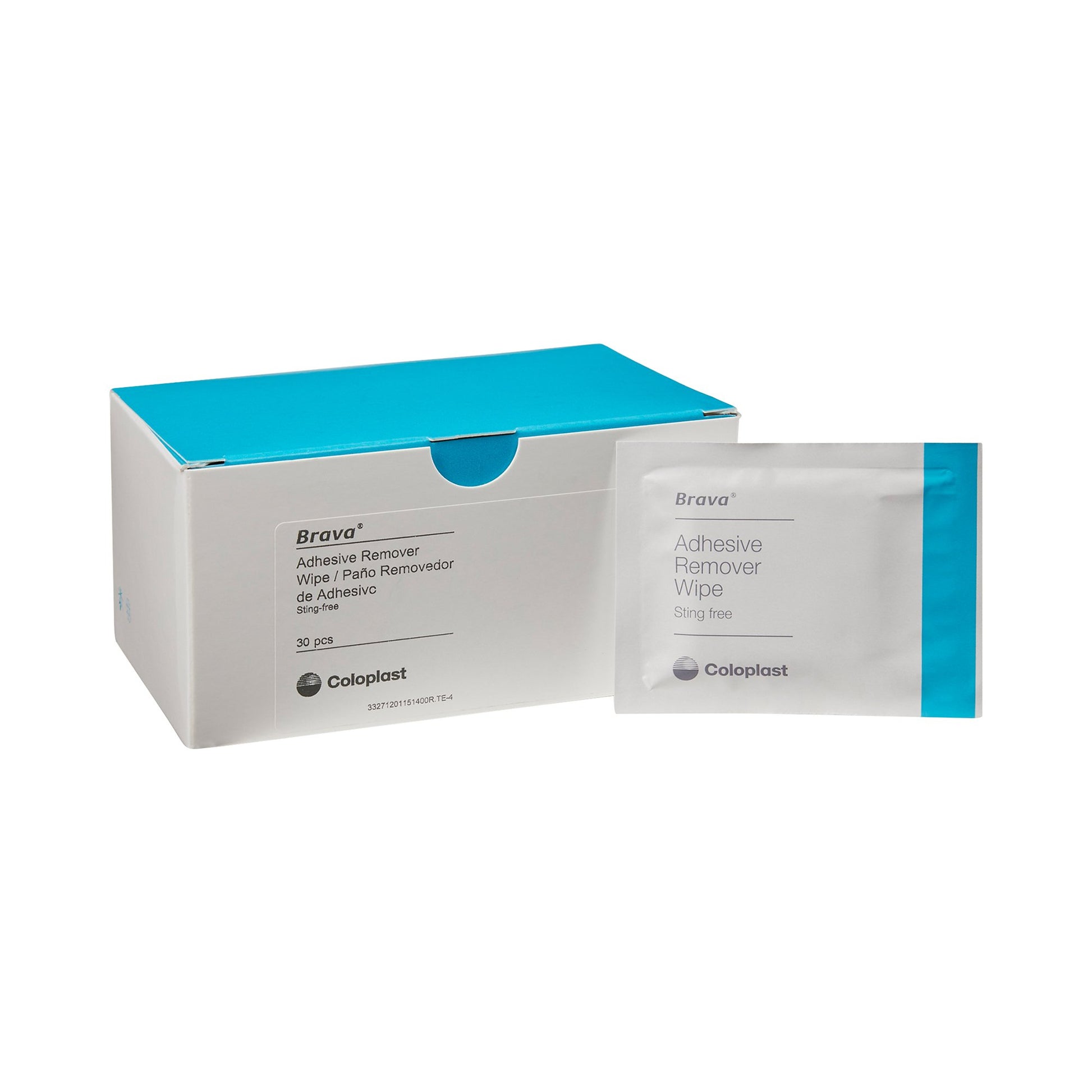 Brava Adhesive Remover Wipes, Alcohol-Free, No-Sting Formula, 6 x 4.5 Inch